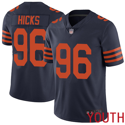 Chicago Bears Limited Navy Blue Youth Akiem Hicks Jersey NFL Football #96 Rush Vapor Untouchable->youth nfl jersey->Youth Jersey